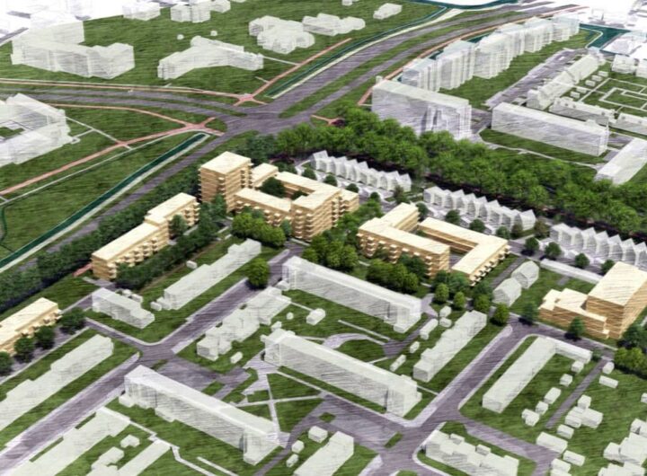 Stadsbeeld van Hoorn met woonwijken, infrastructuur en uitbreidingsgebieden.