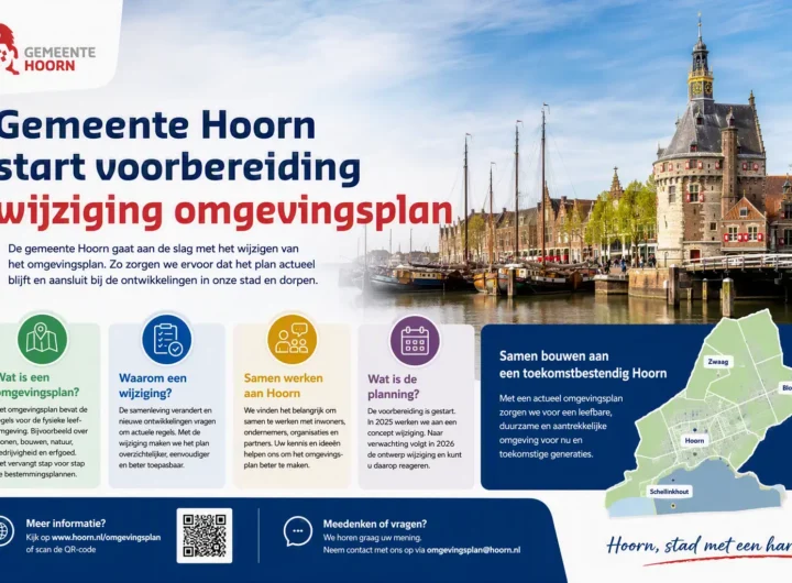 Gemeente Hoorn start voorbereiding wijziging omgevingsplan