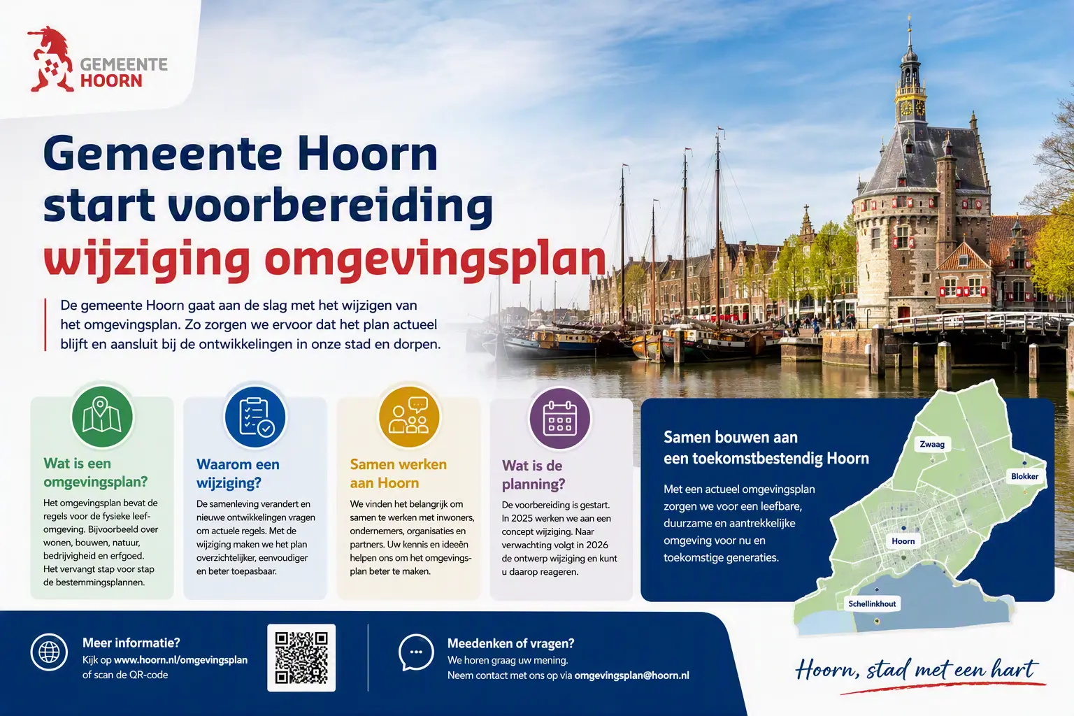 Gemeente Hoorn start voorbereiding wijziging omgevingsplan