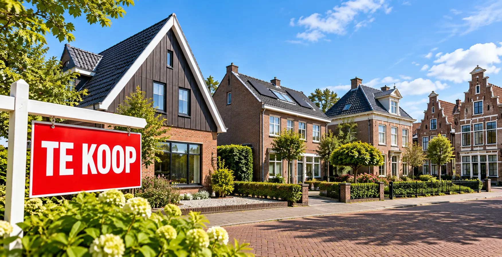 Koopwoningen in de gemeente Hoorn, waar de gemiddelde verkoopprijs sinds 2010 meer dan verdubbelde en luxe woningen boven een miljoen euro worden aangeboden.