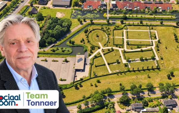 Begraafplaats Zuiderveld aan de Zuiderdracht in Hoorn, waar Sociaal Hoorn/Team Tonnaer al sinds 2023 pleit voor de aanleg van een natuurbegraafplaats.