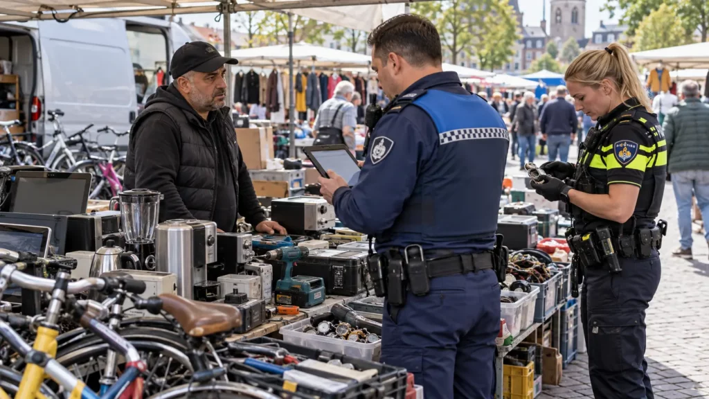 Gemeente Hoorn en politie controleren handelaren op registratie van tweedehands goederen om heling tegen te gaan.