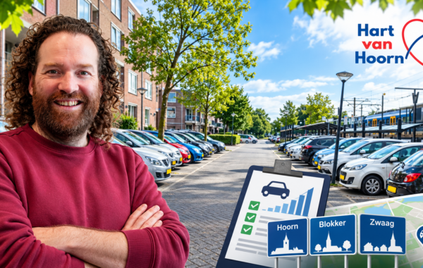 Hart van Hoorn wil dat de gemeente Hoorn bij het bepalen van parkeerplaatsen rekening houdt met het werkelijke autobezit en de parkeerdruk in Hoorn, Blokker en Zwaag.