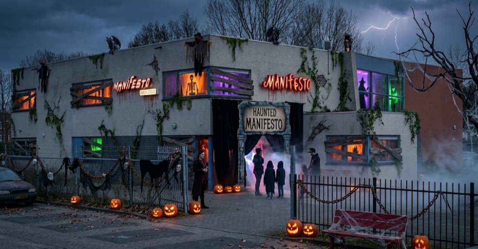 Manifesto in Hoorn organiseert op zondag 1 november Haunted House, een spannend Halloween-spookhuis voor kinderen van 6 tot 12 jaar.
