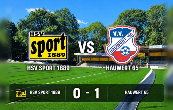 Hauwert '65 wint op 25 oktober 2026 met 0-1 van HSV Sport 1889 op Sportpark De Kromme Elleboog in Zwaag.