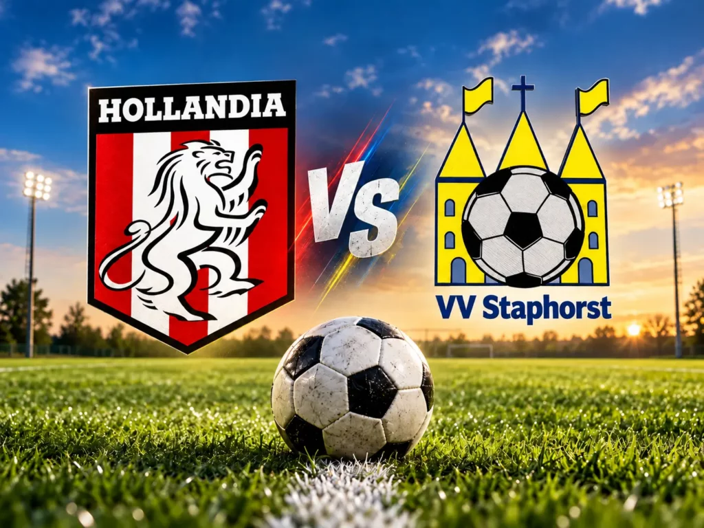 Hollandia verliest thuis met 2-4 van Staphorst op Sportpark Juliana.