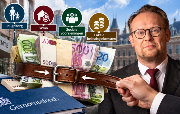 Minister Pieter Heerma onderzoekt samen met gemeenten een nieuwe verdeling van het gemeentefonds, waarbij jeugdzorg, Wmo, sociale voorzieningen en lokale belastinginkomsten centraal staan. (Afbeelding 247/Chatgpt)