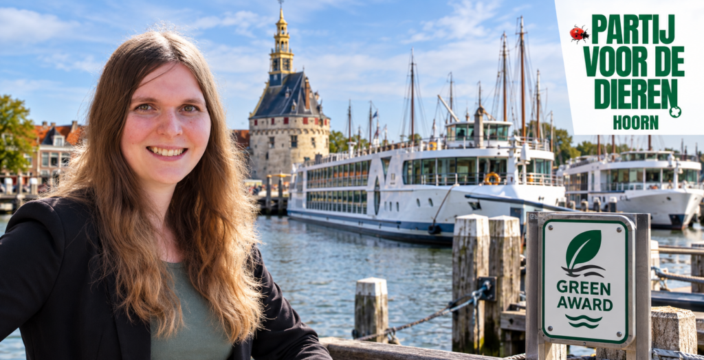 Riviercruiseschepen in de haven van Hoorn. De Partij voor de Dieren wil een Green Award-certificaat verplicht stellen.