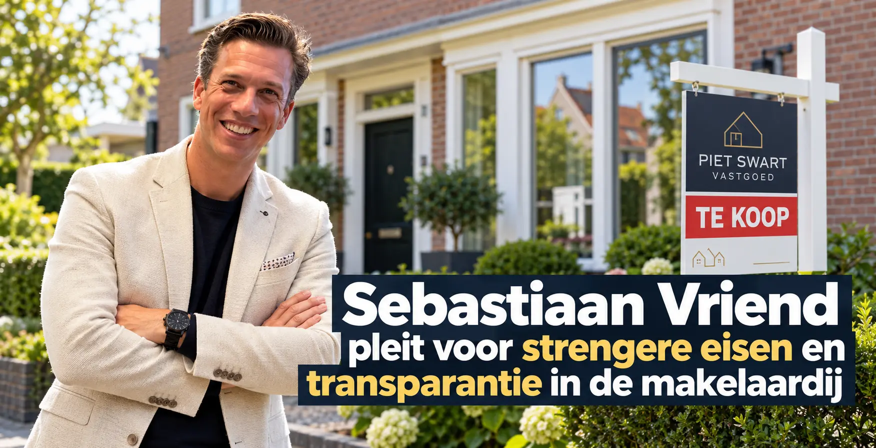 Sebastiaan Vriend van Piet Swart Vastgoed pleit voor strengere eisen en transparantie in de makelaardij.