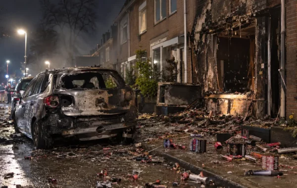 Verboden vuurwerk veroorzaakt schade aan een auto en woning. Sinds 1 augustus 2026 riskeren particulieren die illegaal vuurwerk afsteken hoge schadeclaims, strafrechtelijke vervolging en een strafblad.